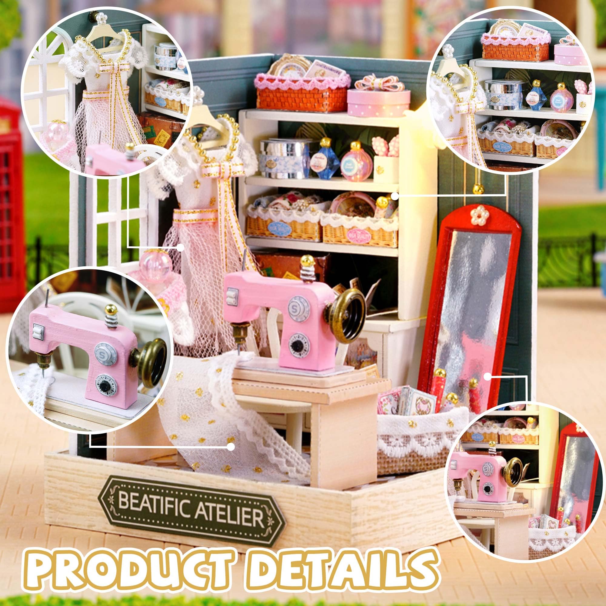 Kisoy Dollhouse Miniature detailed miniatures invite tactile crafting.