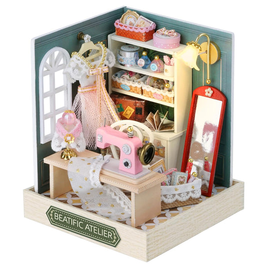 Kisoy Dollhouse Miniature front view, compact bookshelf decor and conversation starter.