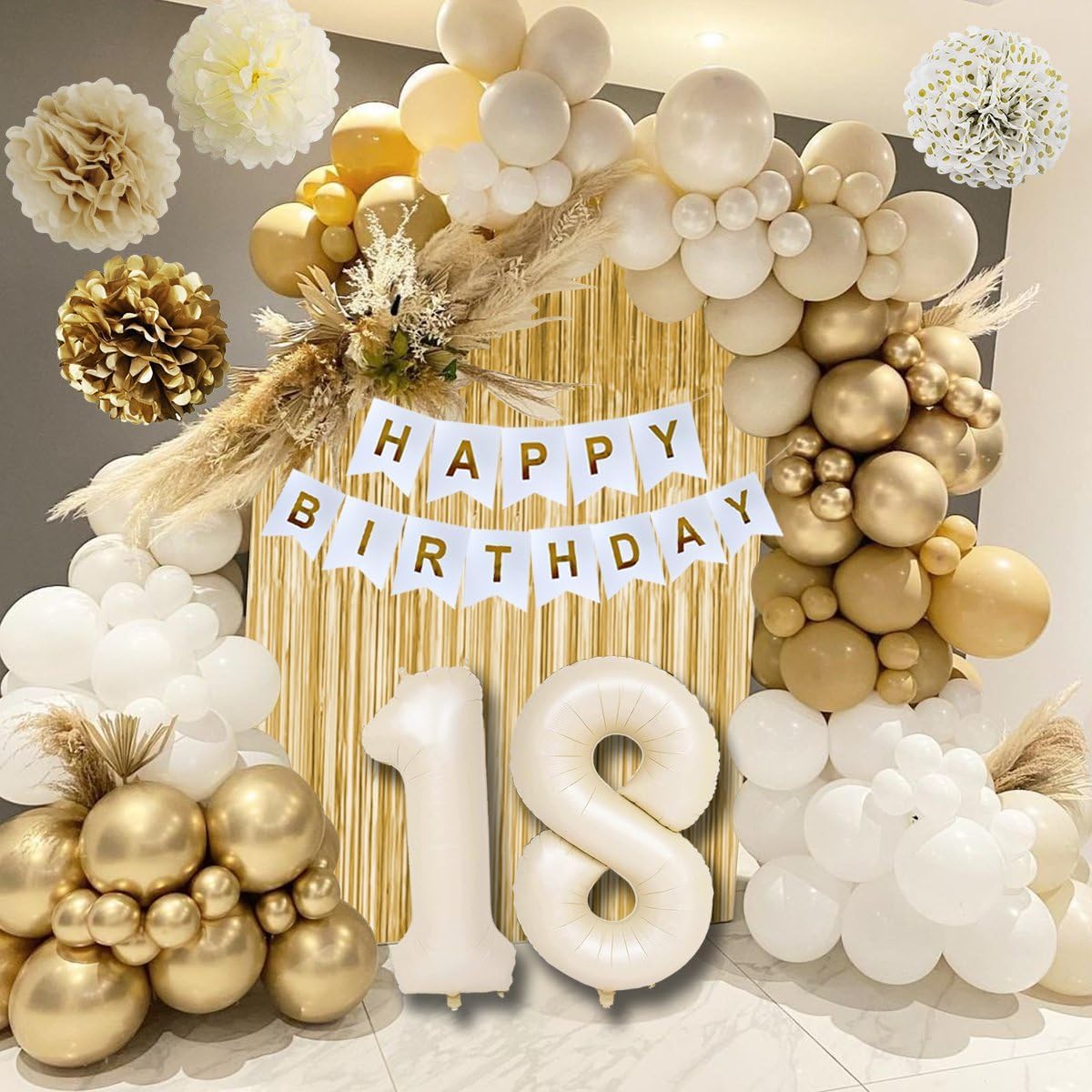KISPATTI gold metallic balloons bring a festive shimmer to any venue.