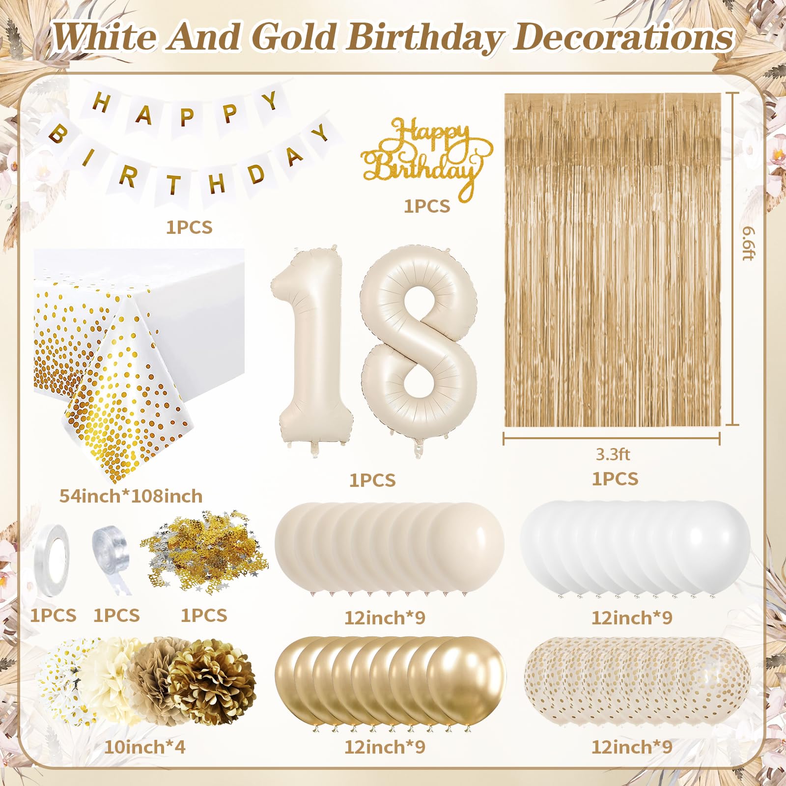 KISPATTI white balloons add a clean, versatile look for party photos.