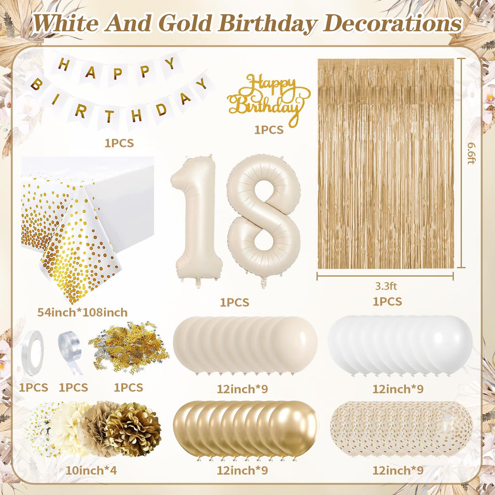 KISPATTI white balloons add a clean, versatile look for party photos.
