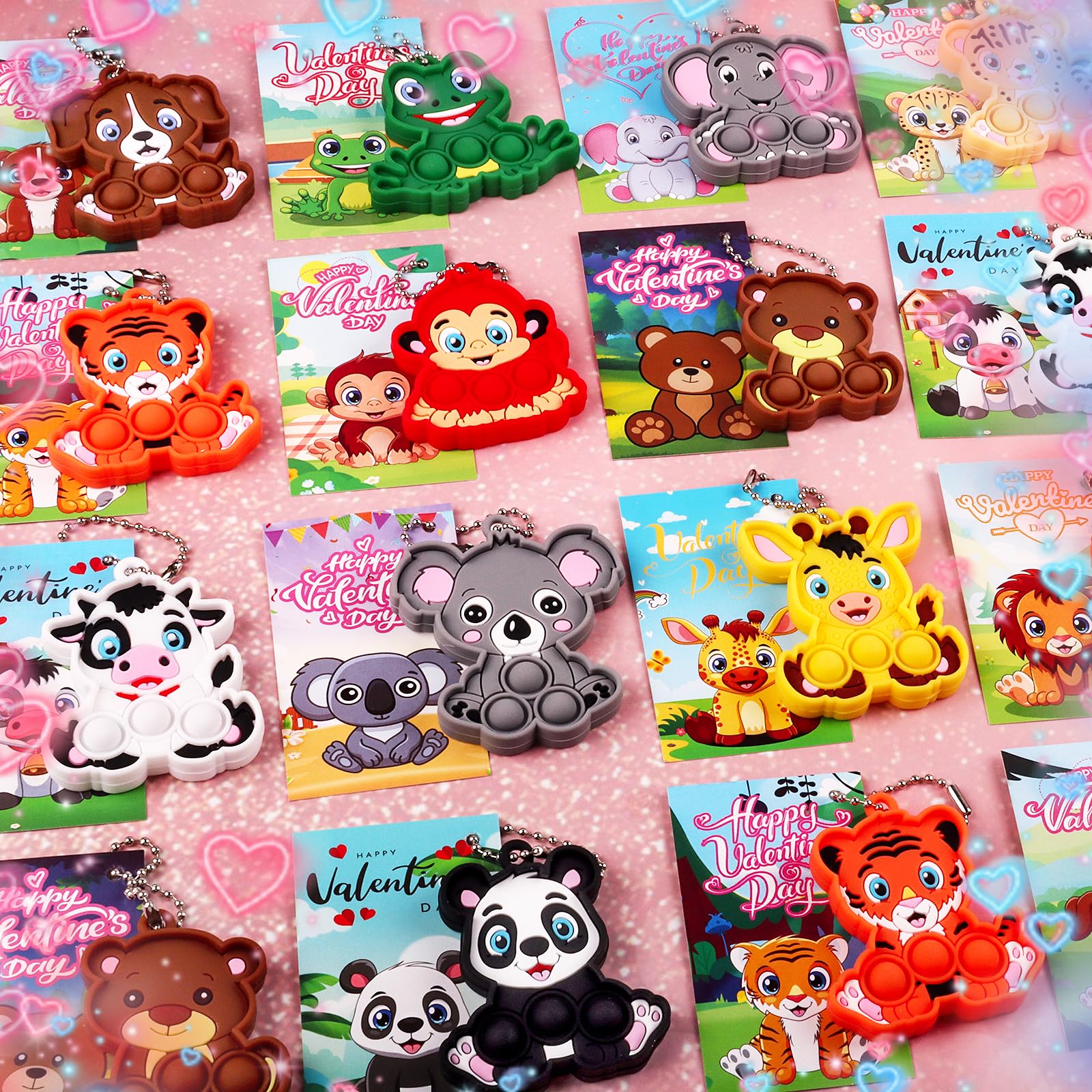 Kiss Monkey Valentine cards with octopus design, ocean vibe for kids' valentines and notes.