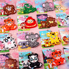 Kiss Monkey Valentine cards with octopus design, ocean vibe for kids' valentines and notes.