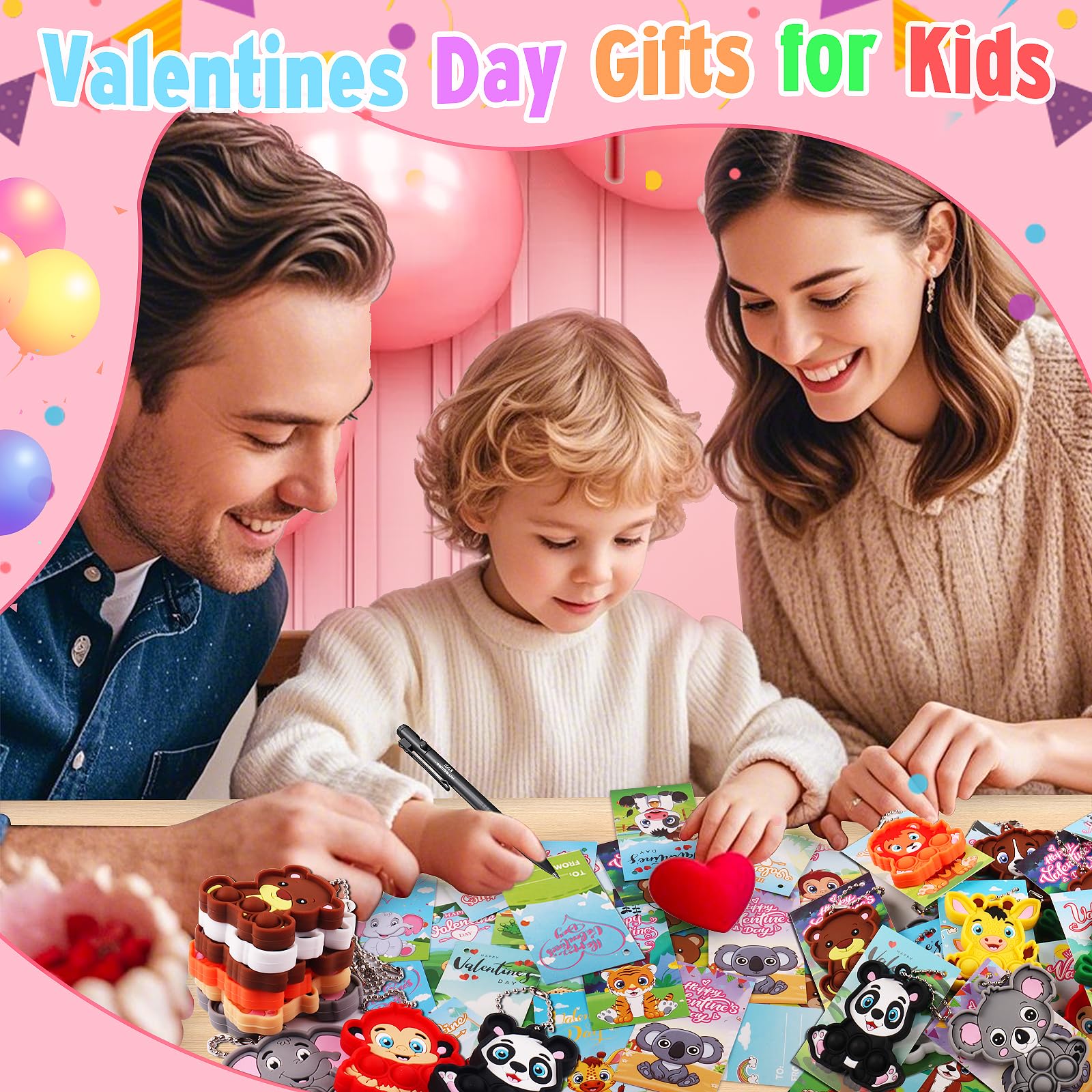 Kiss Monkey Valentine cards with turtle design, sea-themed and great for party favors.