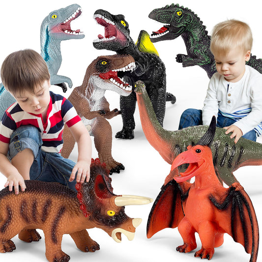 Kissdream seven-piece dinosaur set featuring T-Rex for imaginative play and learning.