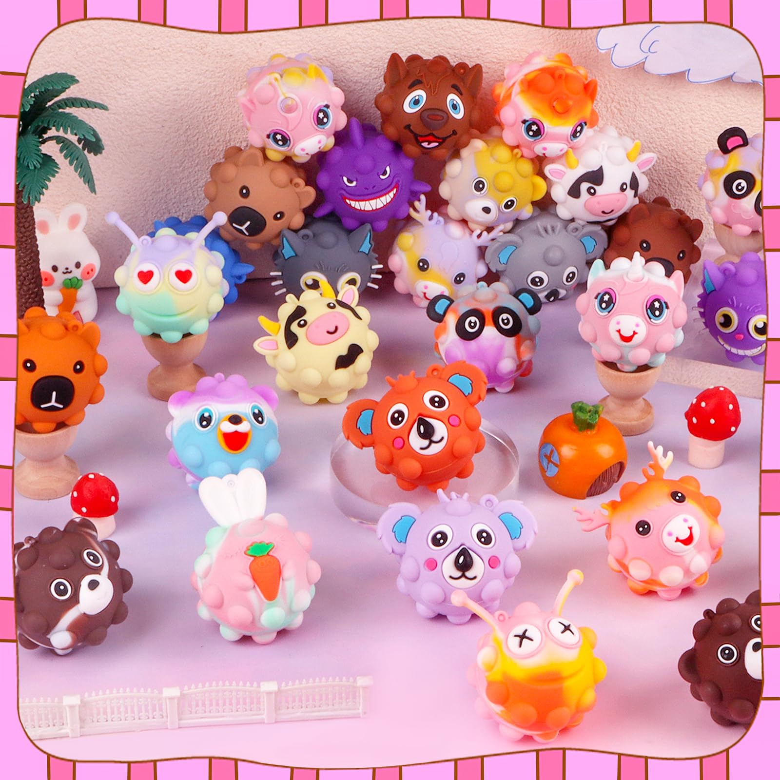 KissFree Animal Pop Ball's compact size fits pockets and bags.