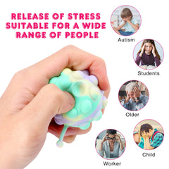 KissFree silicone pop fidget ball for calm on-the-go play