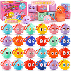 KissFree valentines box with heart window reveals the pre-filled toy inside for kids