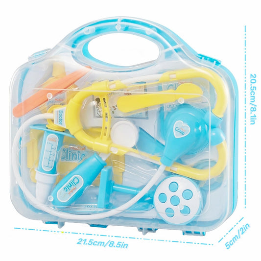 Kiszo blue dental mirror in toddler doctor kit for playful exams