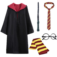Kitimi wizard robe cloak shown on model for cosplay at parties