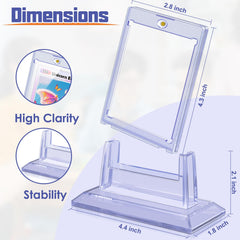 Kitoyz 35pt acrylic trading card holder showcases cards clearly.