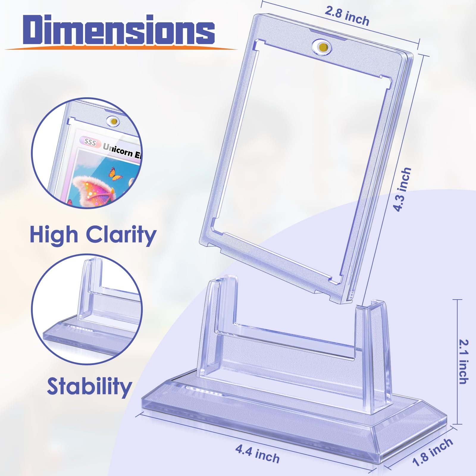 Kitoyz eight bases provide stable display for cards at your desk.