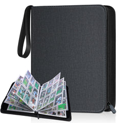 Kitoyz 900-pockets binder cover close-up showing durable PU leather and zip closure.