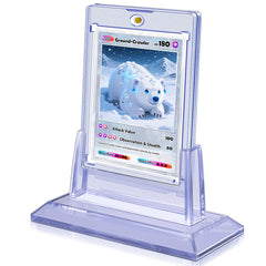 Kitoyz magnetic card holder with base displaying a card collection clearly