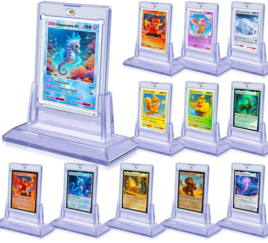 Kitoyz magnetic card holders pack for organized trading card display.