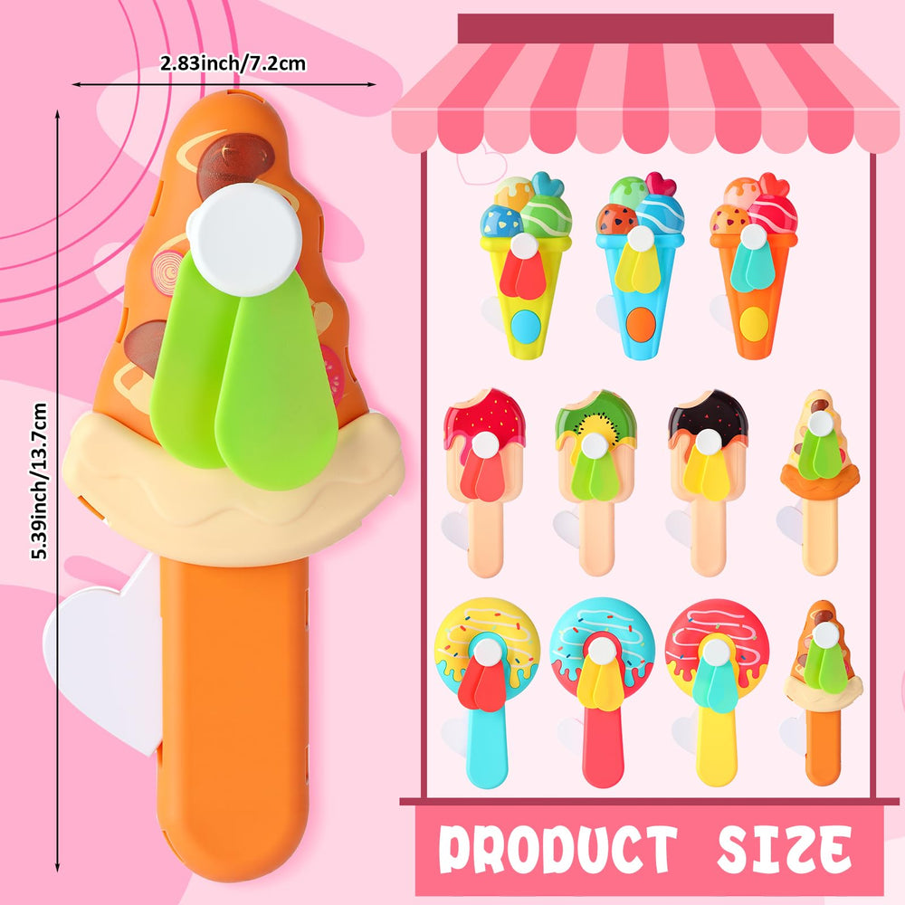 Kittmip card-wrapped ice cream design fans for gift exchanges.