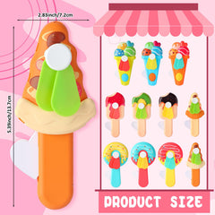 Kittmip card-wrapped ice cream design fans for gift exchanges.