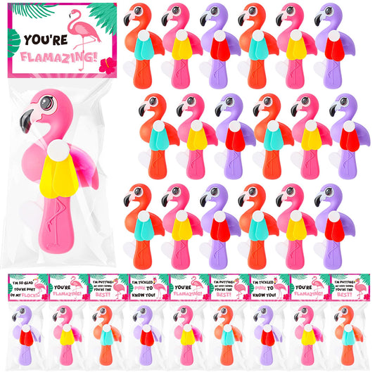 Kittmip flamingo mini fan pack for summer gifting.
