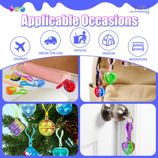 Kitysey pop keychain in soft silicone for on-the-go stress relief.