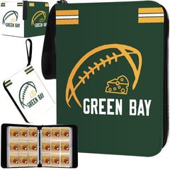 KivolFun Green Bay football card binder cover with durable sports-themed design