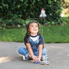 Colorful space setup inspires imaginative, exploratory play at home.