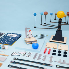 Two pump-powered spaceships ready for launch and STEM play.