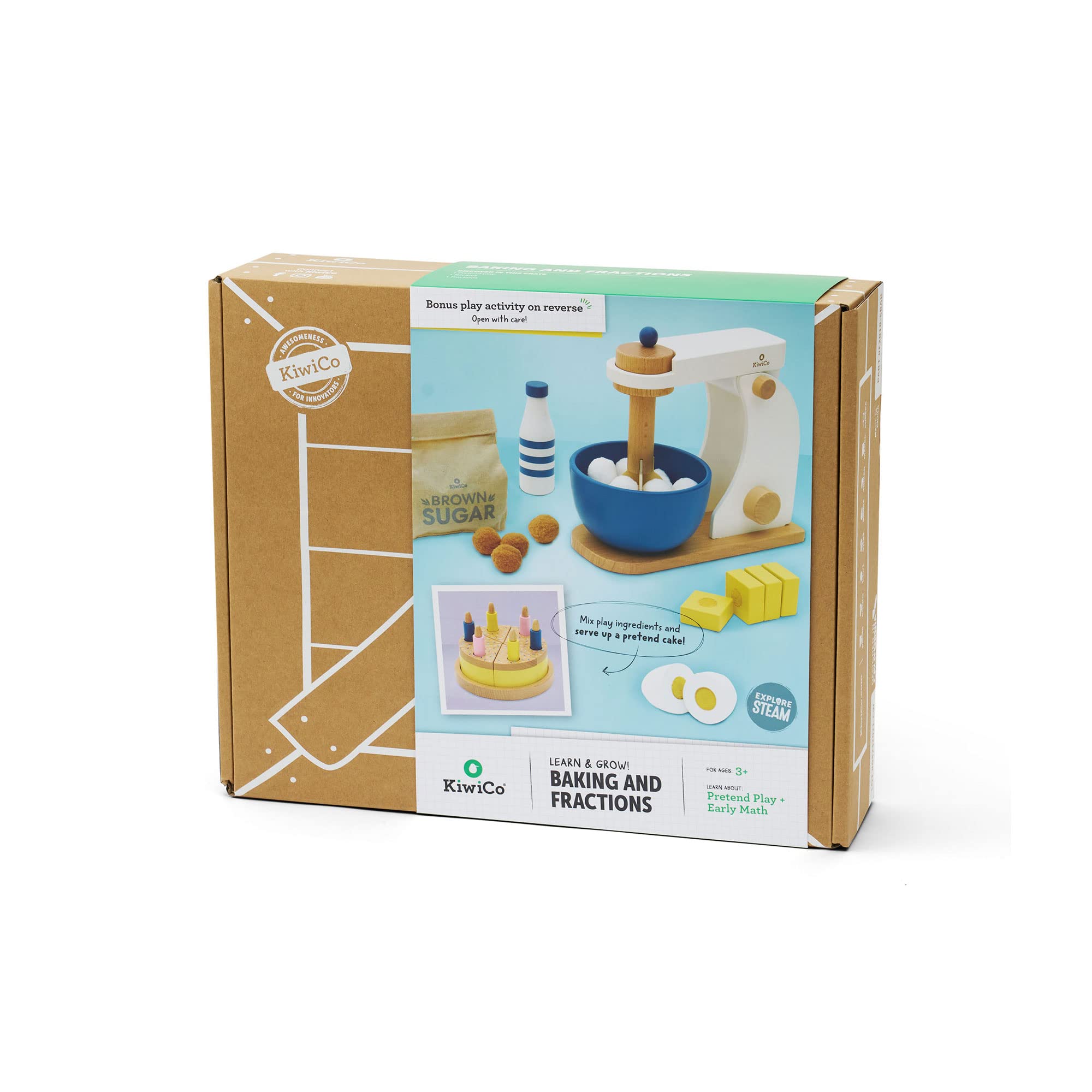 KiwiCo Bake-a-Cake color pieces boost color-matching and problem-solving during play.