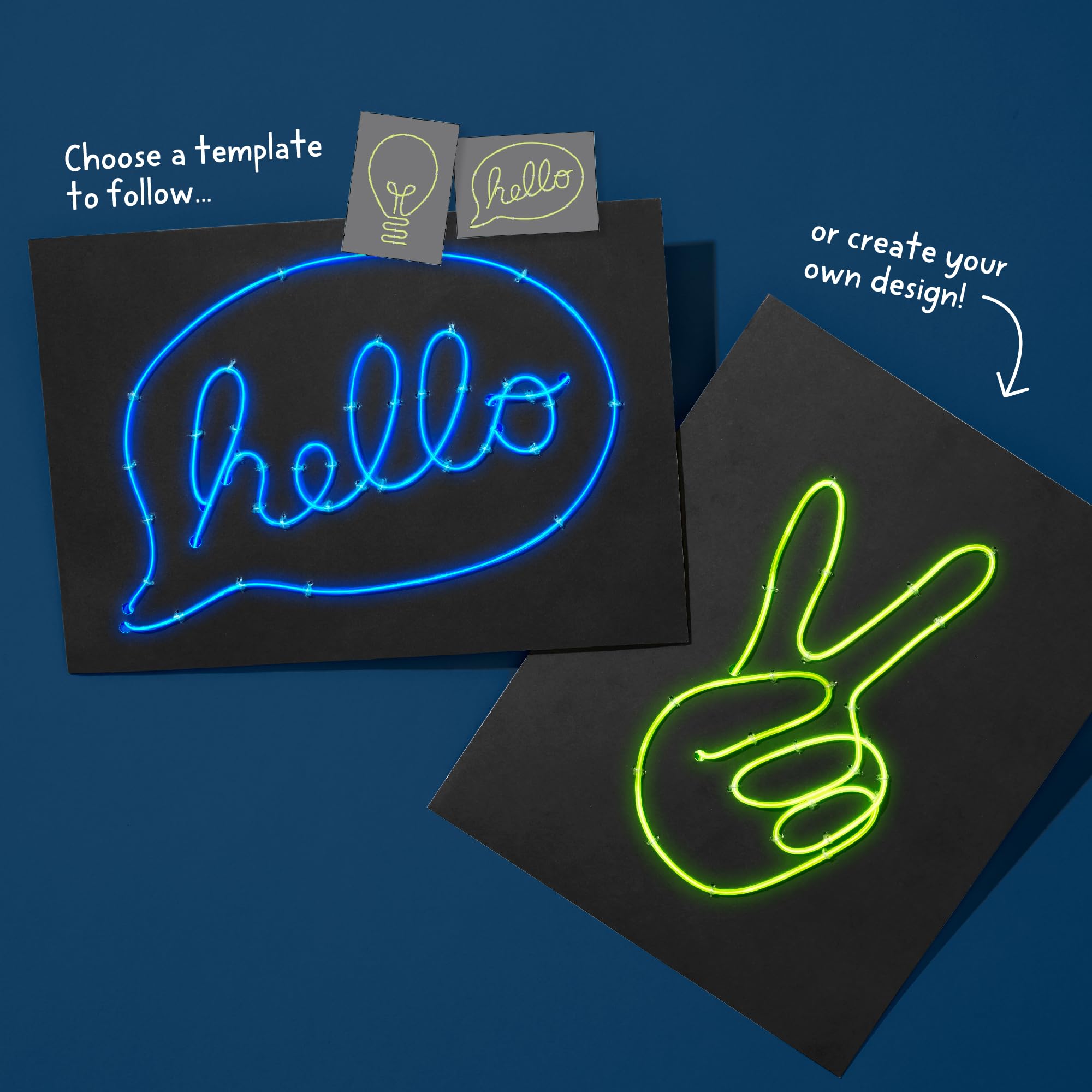 KiwiCo Light-Up Wire Art Kit design templates guide creative crafting and safe wiring.