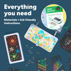 KiwiCo Pixel Art Kit reusable templates enable repeated crafting without waste