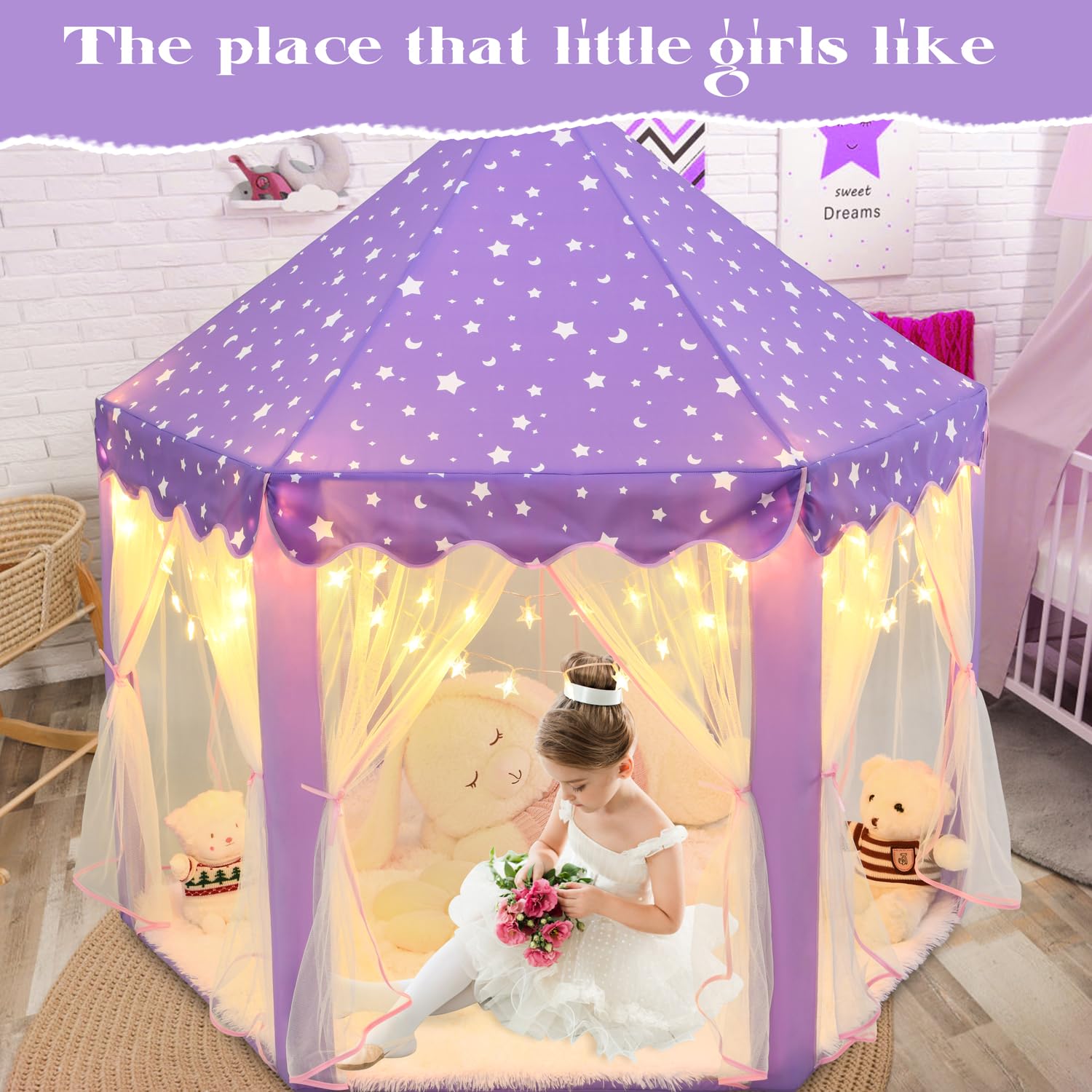 KIXINWA Castle Playhouse Tent assembly guide for quick setup and independent play.