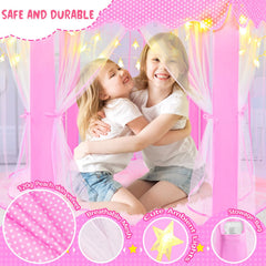 KIXINWA spacious tent fits 2-3 kids for sleepovers and games.