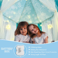 KIXINWA castle tent with sturdy thickened PVC frame for lasting play