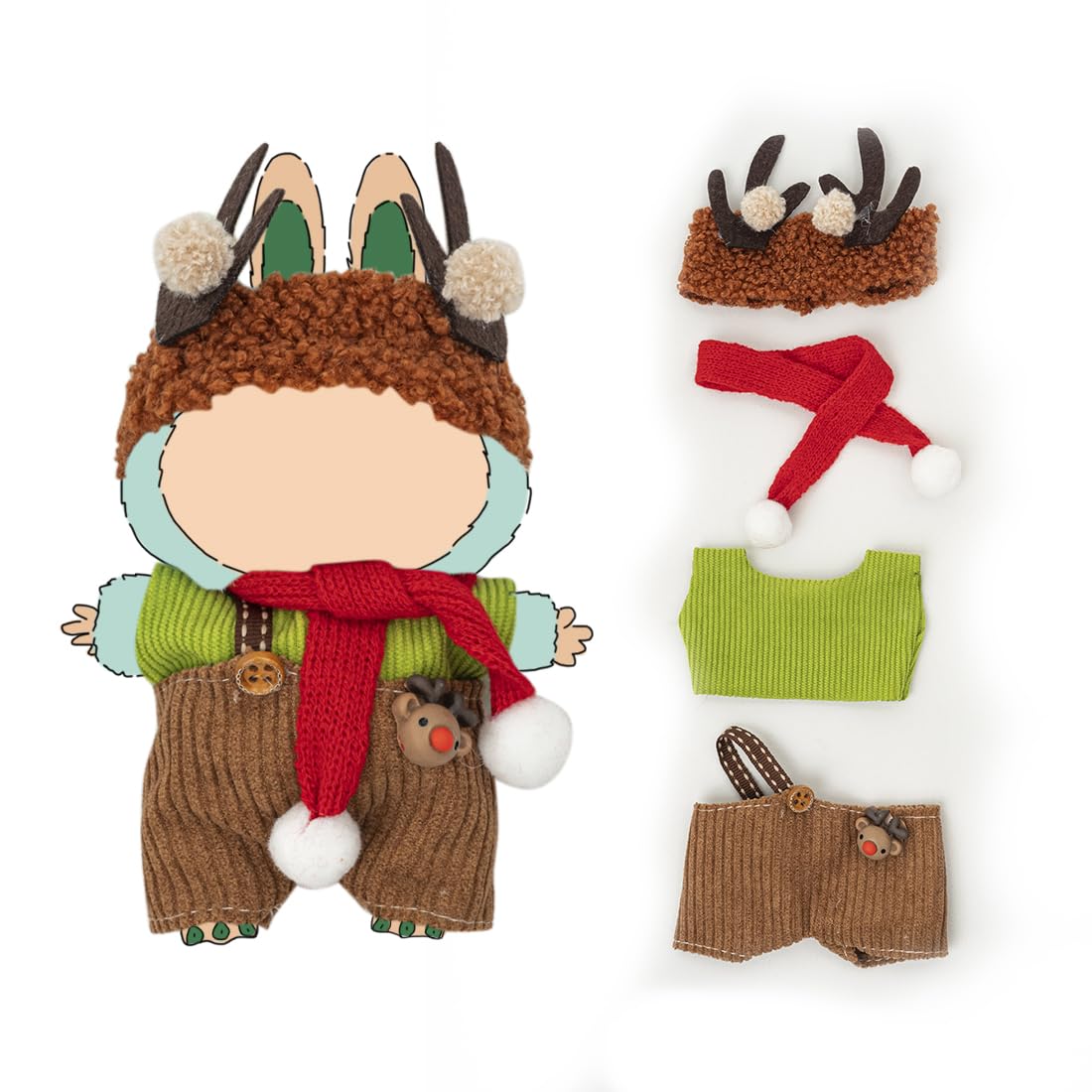 KIYEREE Lububu 17cm doll outfit close-up shows soft fabric for comfy posing and display