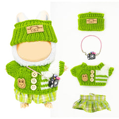 KIYEREE Lububu 17cm doll outfit in green set for stylish display and wear