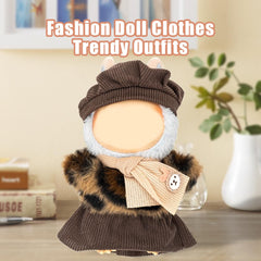 KIYEREE Lububu 17cm doll outfit hat adds cozy charm for cold play.
