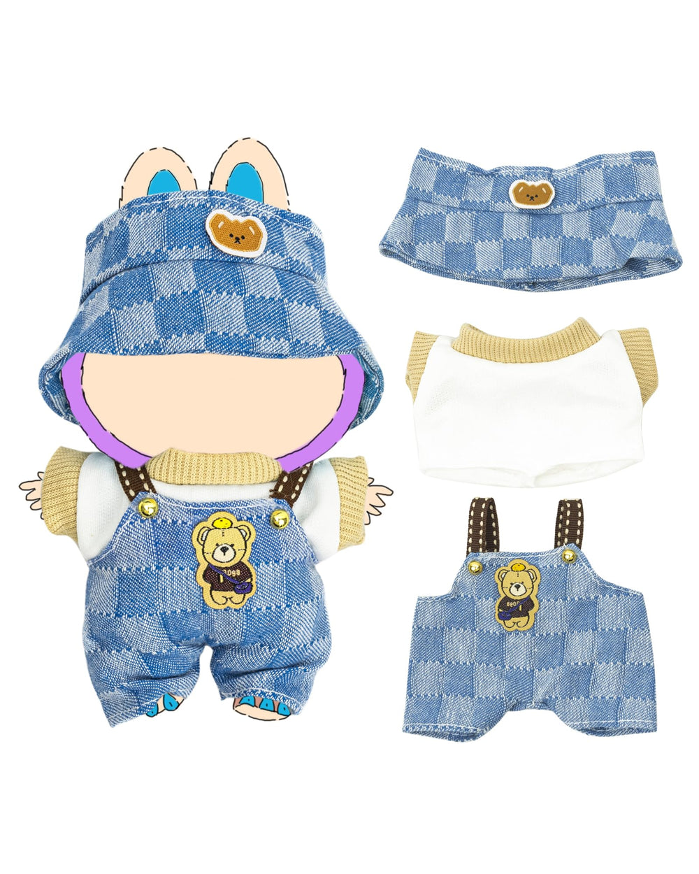 KIYEREE Lububu 17cm doll outfit top for stylish display or play