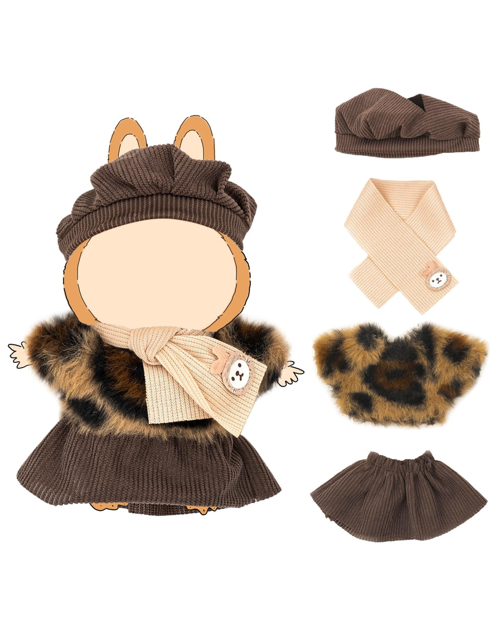 KIYEREE Lububu 17cm doll outfit top for easy dressing and playful styling.