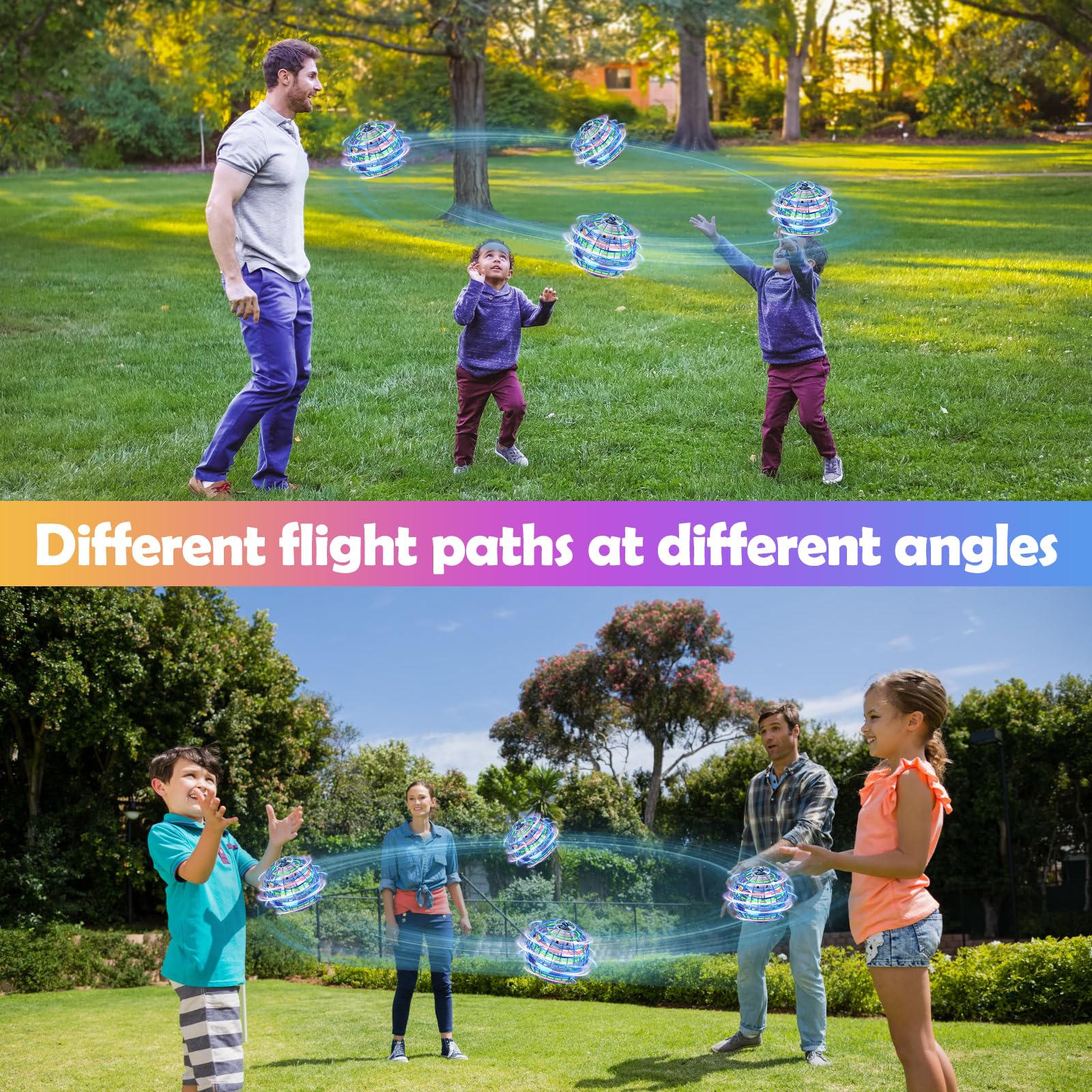 KIYTARBOO LED-lit flying ball adds visual appeal during play