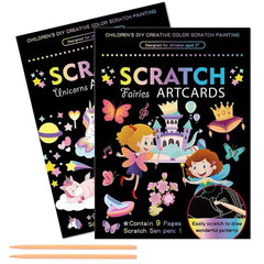 Kizcmvre Magical Scratch Art Book Pack front cover sparks imaginative play and gifting ideas.