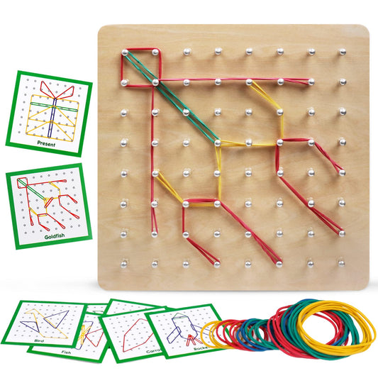 Kizh geoboard 8x8 grid for geometry exploration and pattern creation.