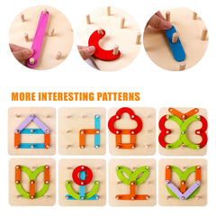Kizh wooden blocks form home, flower, and butterfly shapes to spark creativity.