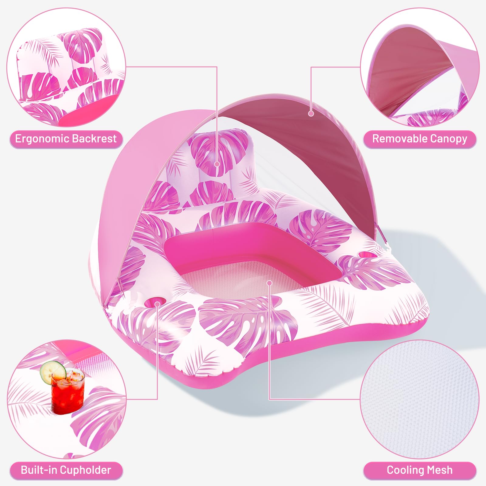 KIZJORYA built-in cup holders keep drinks and devices within reach.