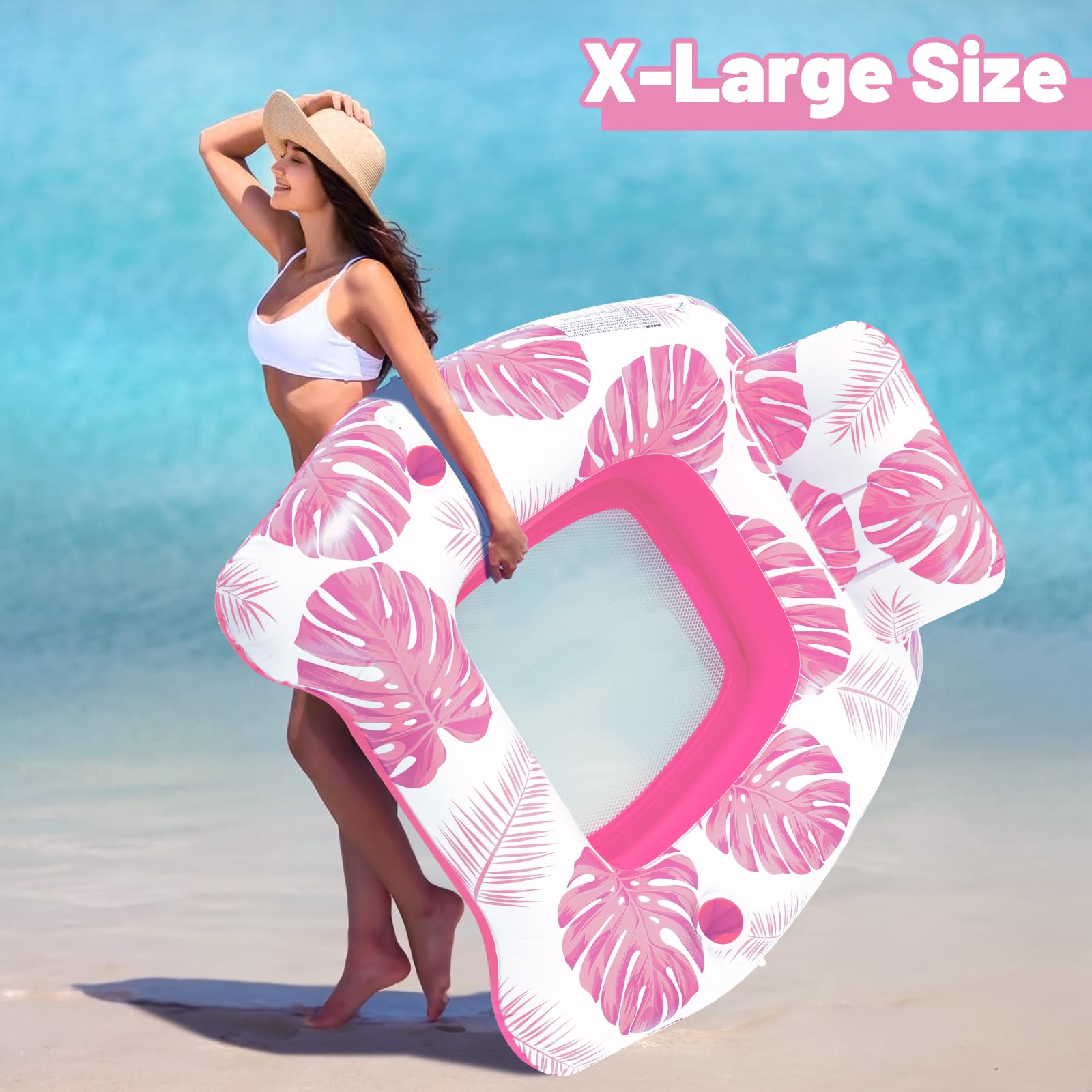 KIZJORYA easy-to-use design makes lounging effortless in water or on land.