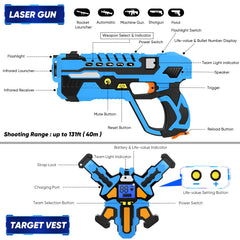 KIZJORYA outdoor laser tag scene showing family fun
