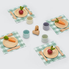 KizKnows wooden spoons encourage pretend cooking and kid-friendly dining.