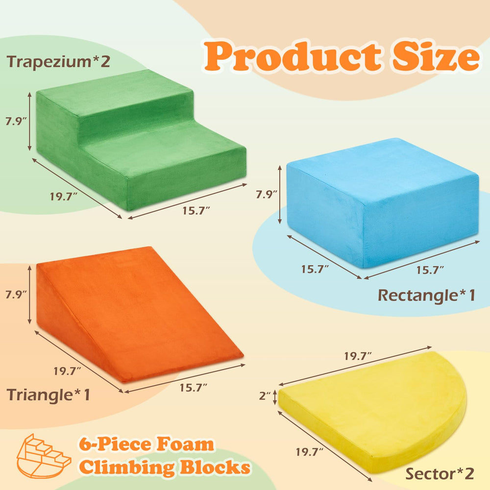 KIZLAND climb-and-crawl foam blocks encourage indoor exploration and gross motor growth.