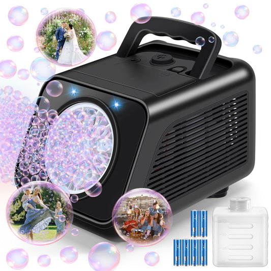 Kizmore Bubble Machine battery-operated for easy outdoor fun.