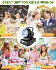 Kizmore Bubble Machine gift for kids brings joyful outdoor play.