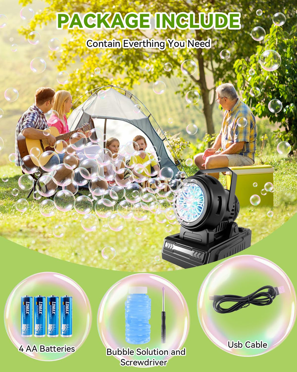 Kizmore Bubble Machine party use ideal for birthdays and gatherings.