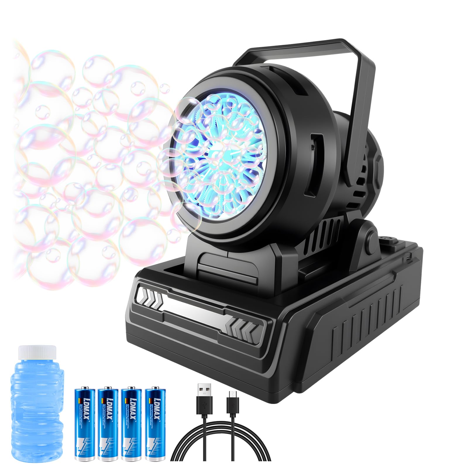 Kizmore Bubble Machine rechargeable design for indoor and outdoor fun.